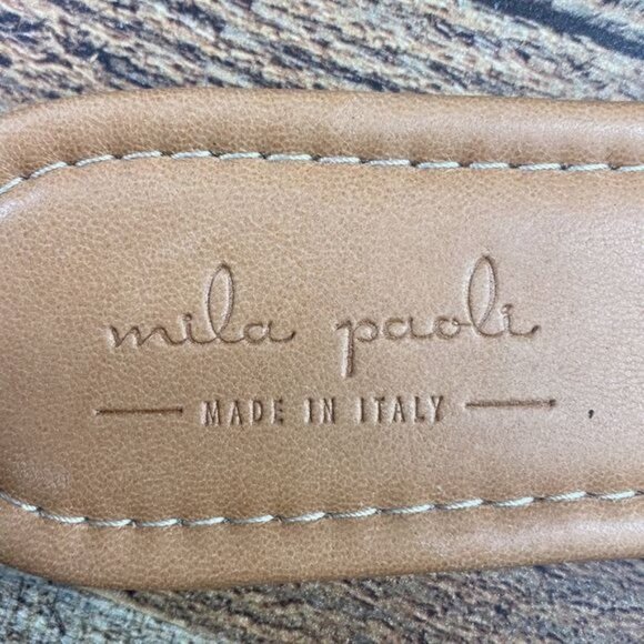 Mila Paoli Braided Suede Leather Flat Sandals Coral Orange Womens 9.5 US - Picture 9 of 12